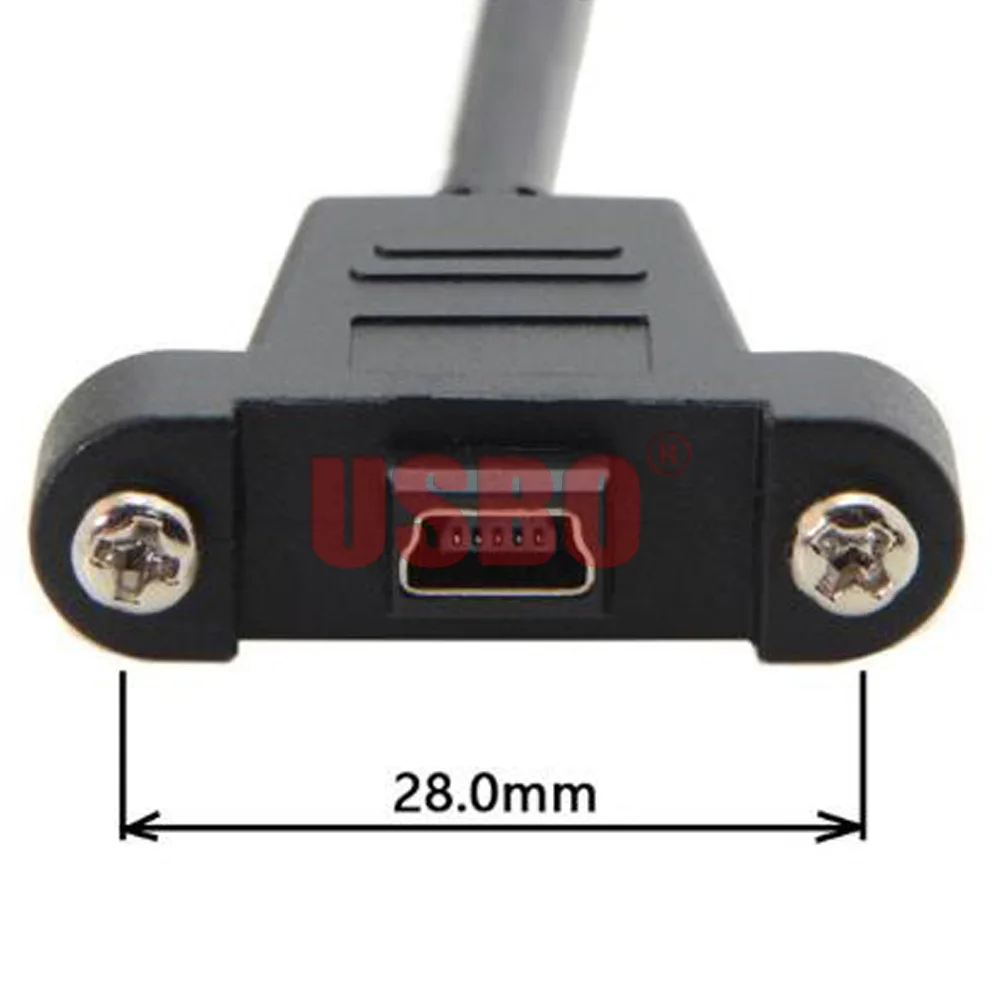 Высокое качество Черный 0 5 м 3 мини USB 2 T порт Pin папа к женскому кабель для