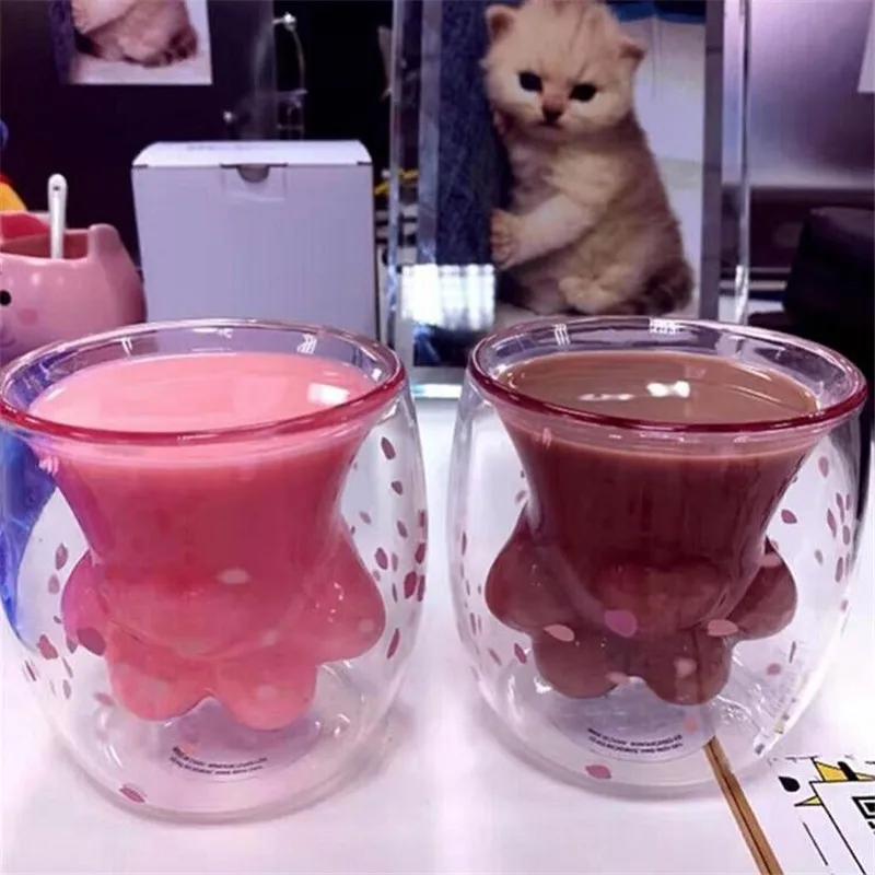 Кошачий коготь чистая красная кофейная кружка молочная Кружка Пивная креативный