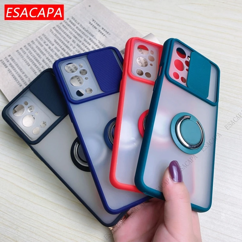 candy colors slide camera lens protection phone case for oneplus 9 pro clear ring stand holder anti fall case for oneplus le2121 free global shipping