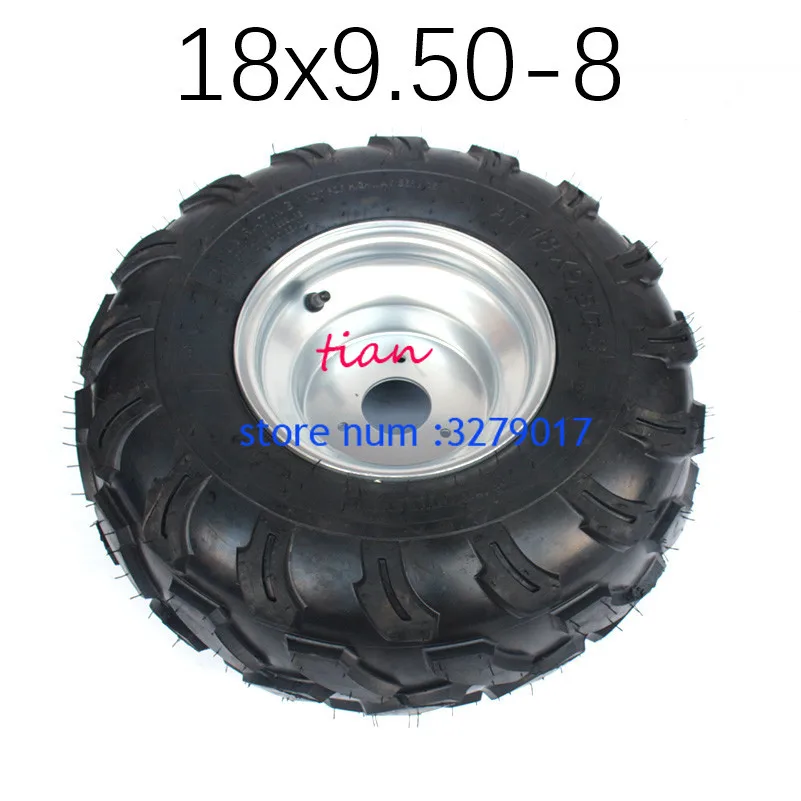 

Шина 18x9.50-8 с ободом, подходит для ATVBuggy Quad газонокосилка садовый трактор 150cc 200cc 250cc 300cc переднее заднее колесо