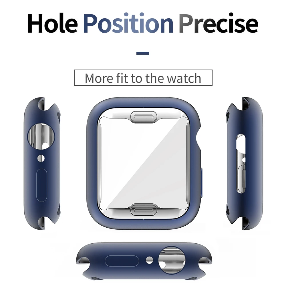 Flexible TPU Cover for Apple Watch SE Case Series 6 5 4 40mm 44mm Screen Protector Matte Shell for iWatch Exquisite Bumper