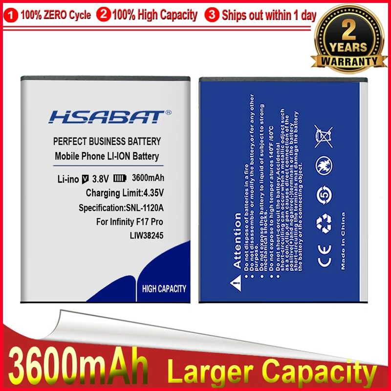 Фото HSABAT 0 цикла 3600 мА/ч LIW38245 Батарея для Hisense Infinity F17 Pro F16 высокое качество запасной