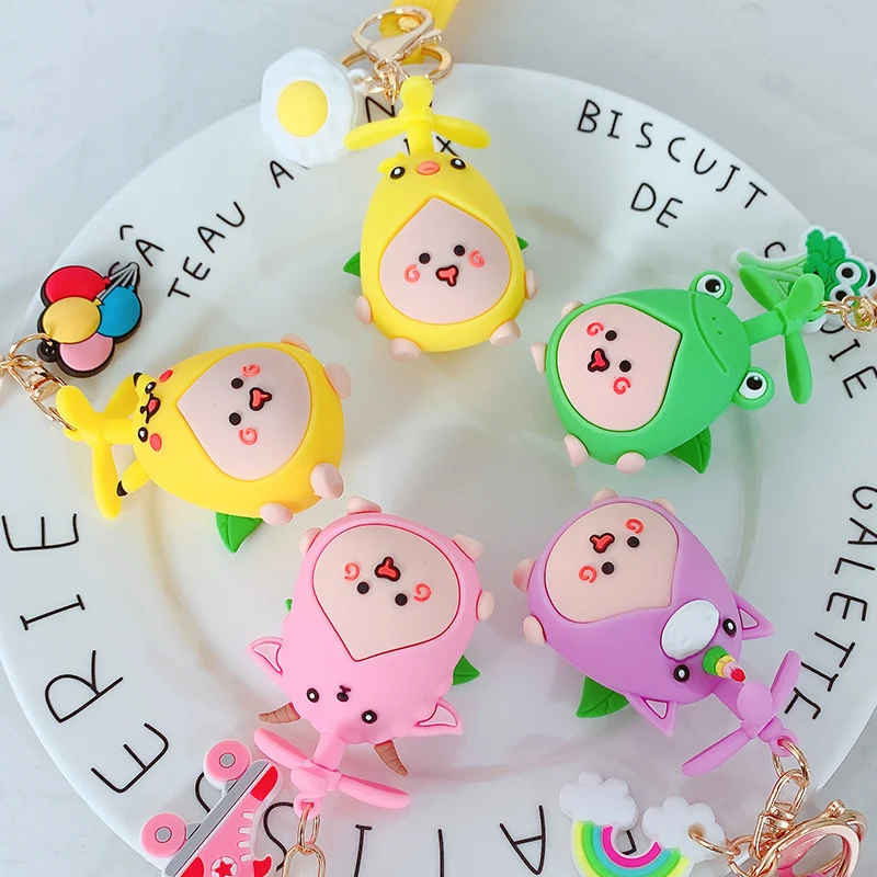 Милый креативный брелок в виде стрекозы с изображением животных из мультфильма