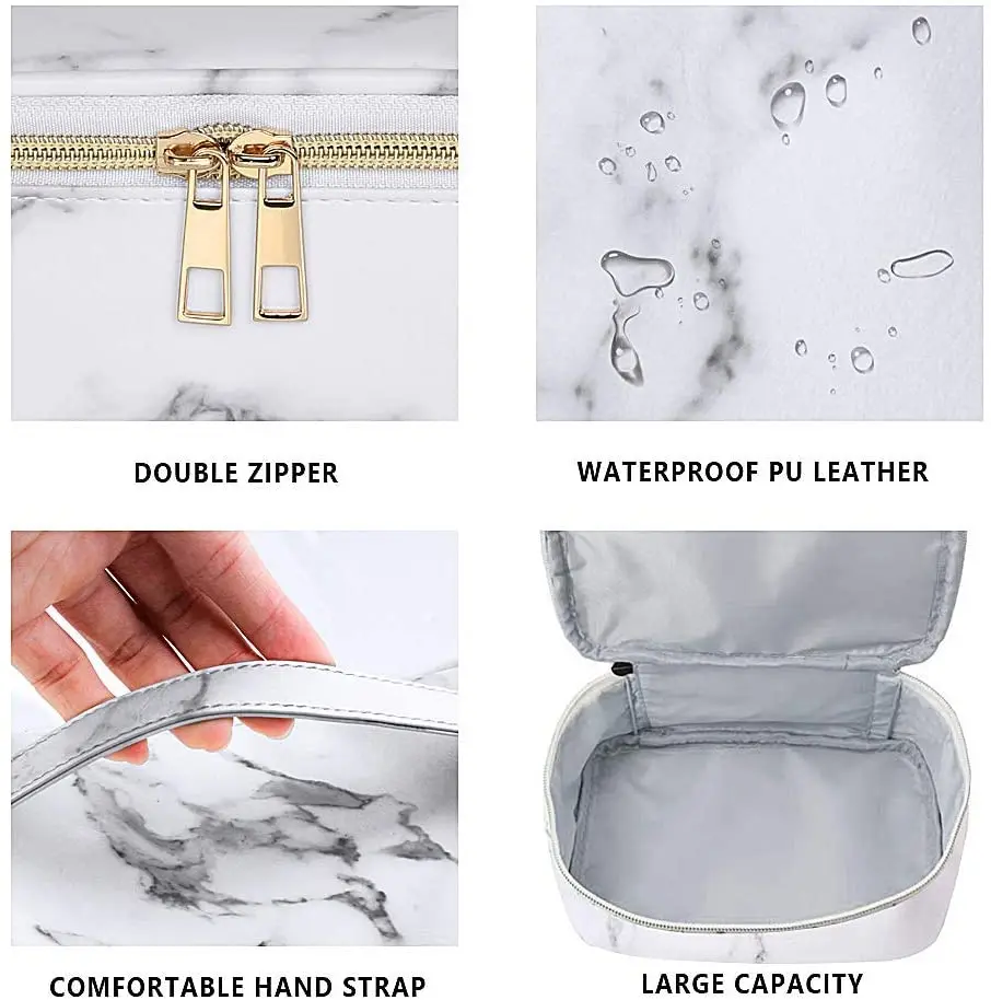 Женская кожаная косметичка для девушек органайзер косметики