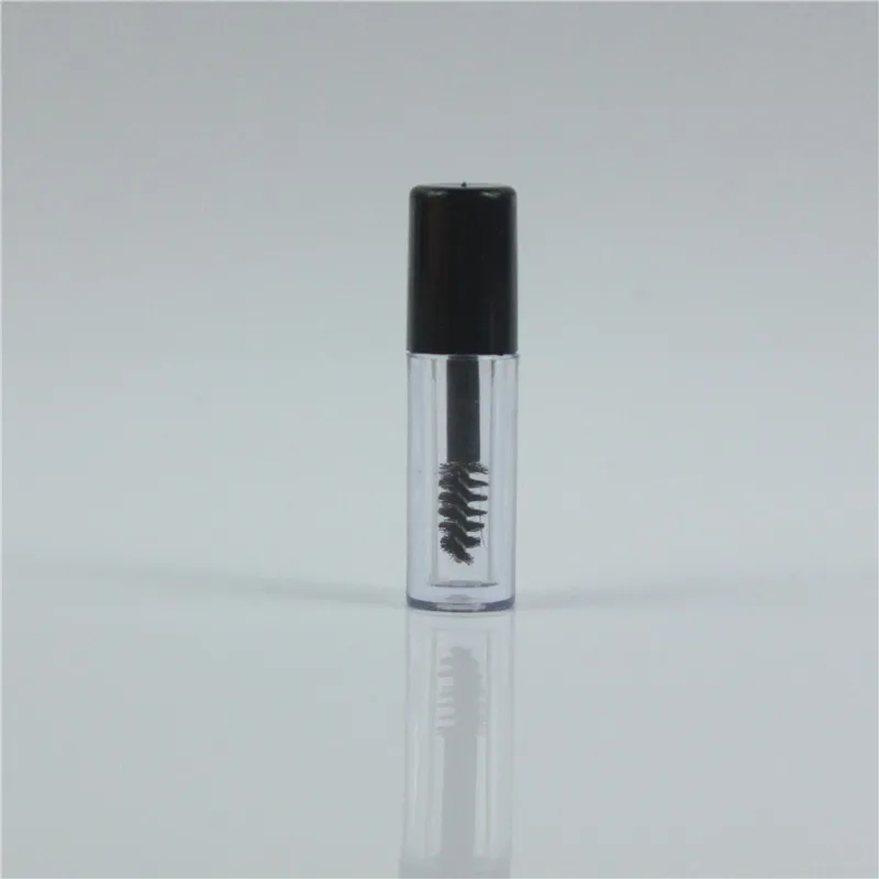 

50pcs/lot 0.8ml Mini Mascara Tube Eyelash Vial Liquid Bottle Container Eyeliner Make Up Tube Cosmetic Container With Black Lid