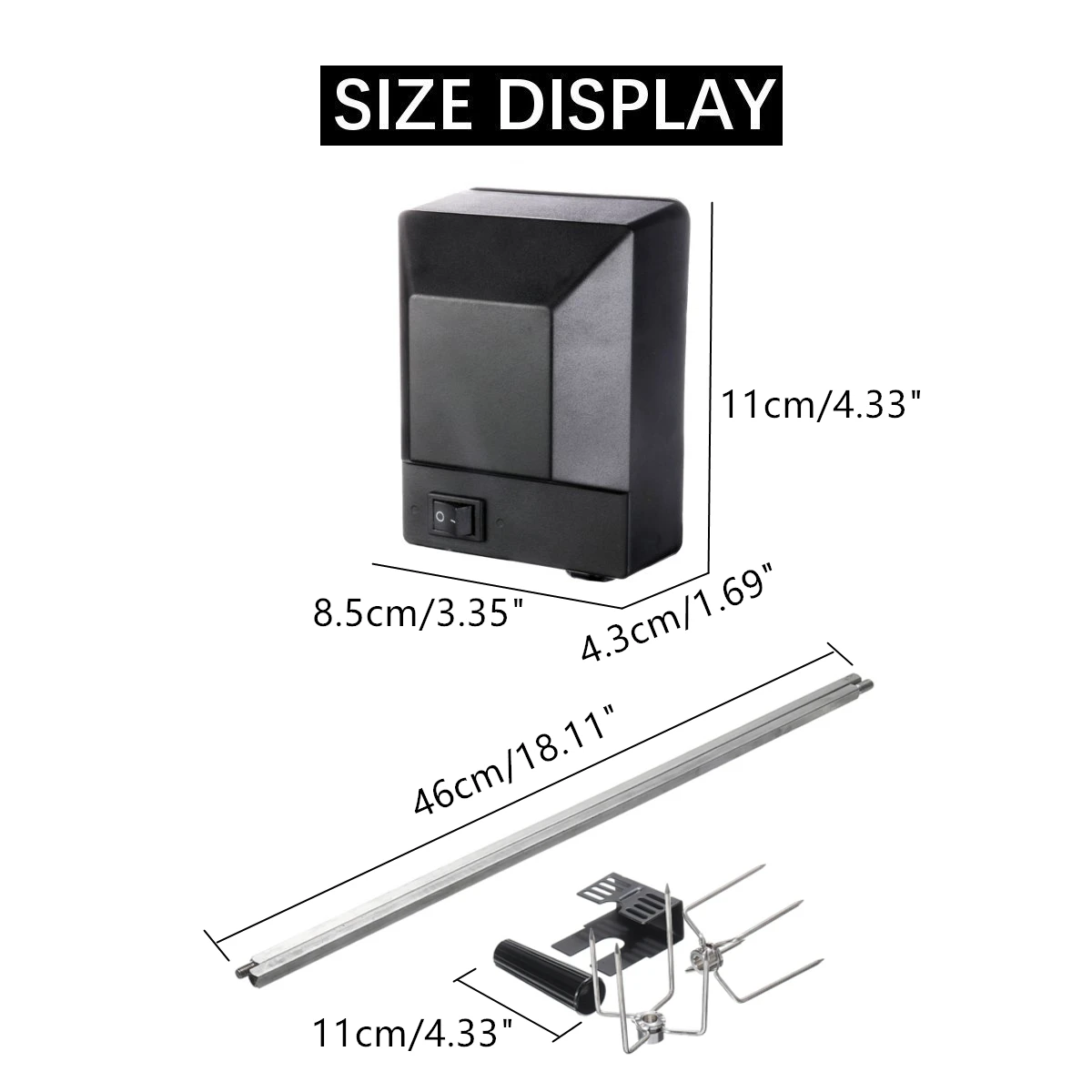 electric rotisserie bbq grill roast meat rod motor kit 110v230v roast meat tools barbecue fork outdoor camping bbq tools free global shipping