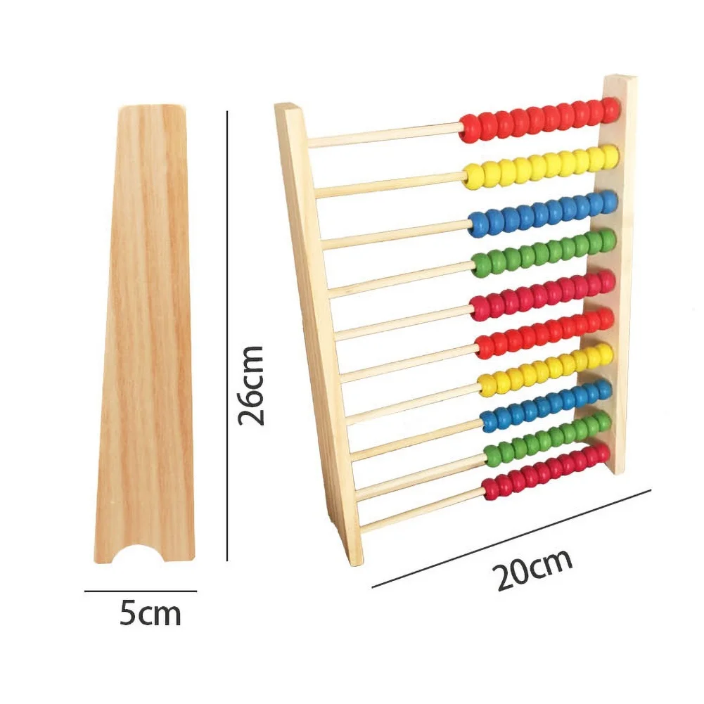 Детская разноцветная 10 рядная деревянная рамка с бусинами помощь в обучении