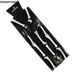 Эластичные подтяжки FOXMOTHER с принтом черепа в стиле хип-хоп для мужчин и женщин