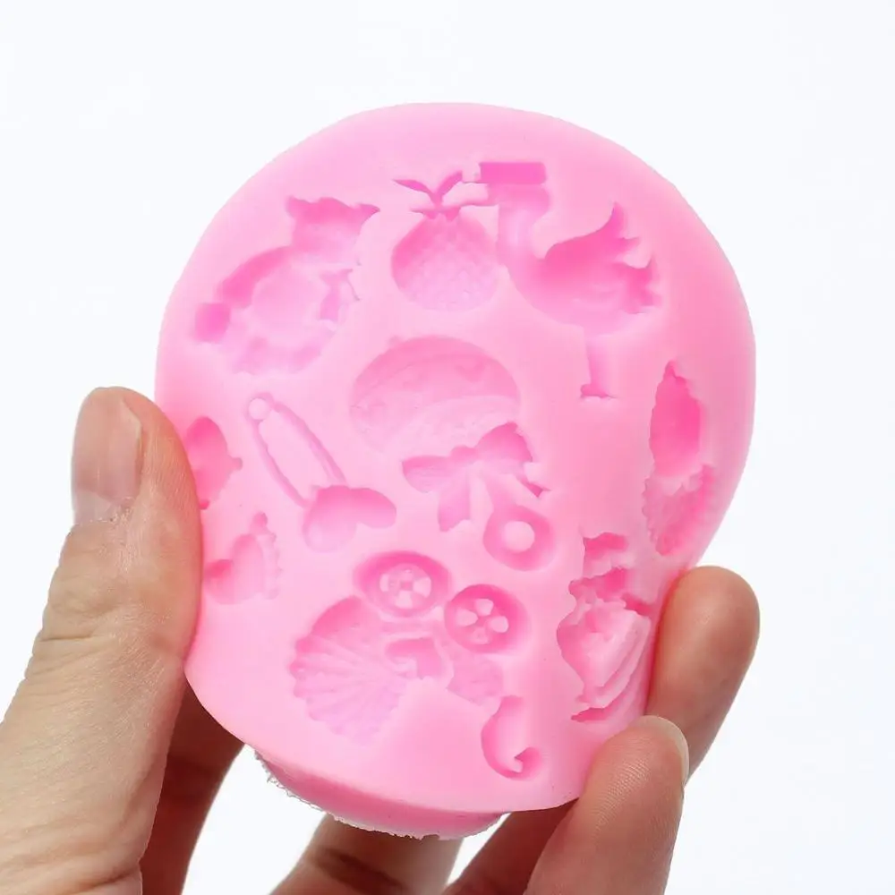 Baby Shower Party 3D Silicone Fondant Mold For Cake Decorating sugar craft Chocolate Moulds Tools DIY Gumpaste | Дом и сад