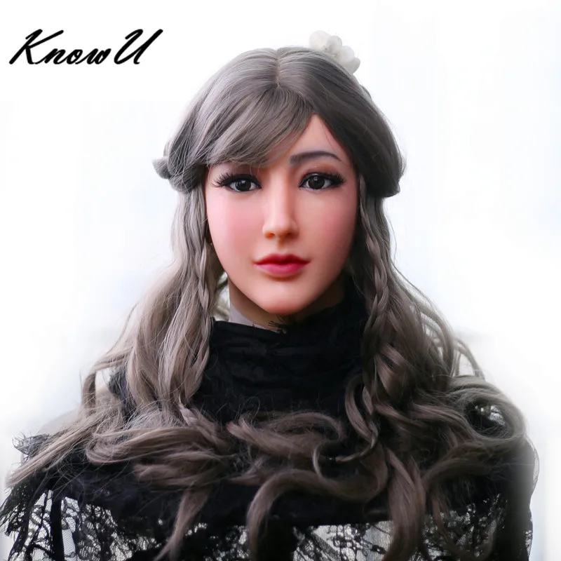 KnowU Алиса Реалистичная женская маска маскарадная голова силиконовая богиня для