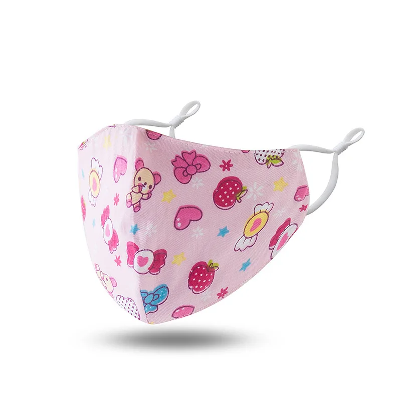 

Fashion Cotton Mouth Mask Women Three Layer Reusable Mask with Filter Print Children Face Mask Washable Dust Masks