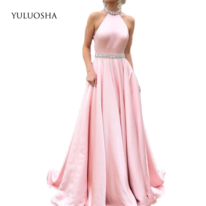 Женское платье подружки невесты YULUOSHA вечерние платья без рукавов с круглым