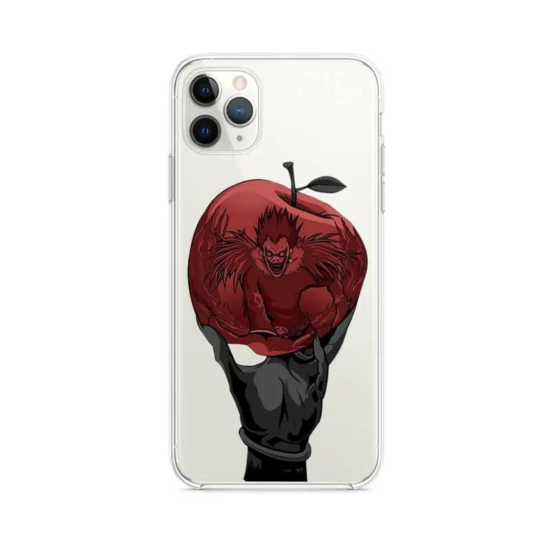 anime death note phone case clear for iphone 12 11 pro max mini xs 8 7 6 6s plus x 5s se 2020 xr cover free global shipping