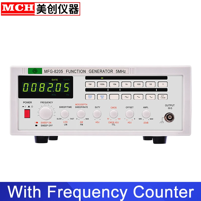 Функциональный генератор MCH от 0 1 Гц до 5 МГц со встроенным измерителем