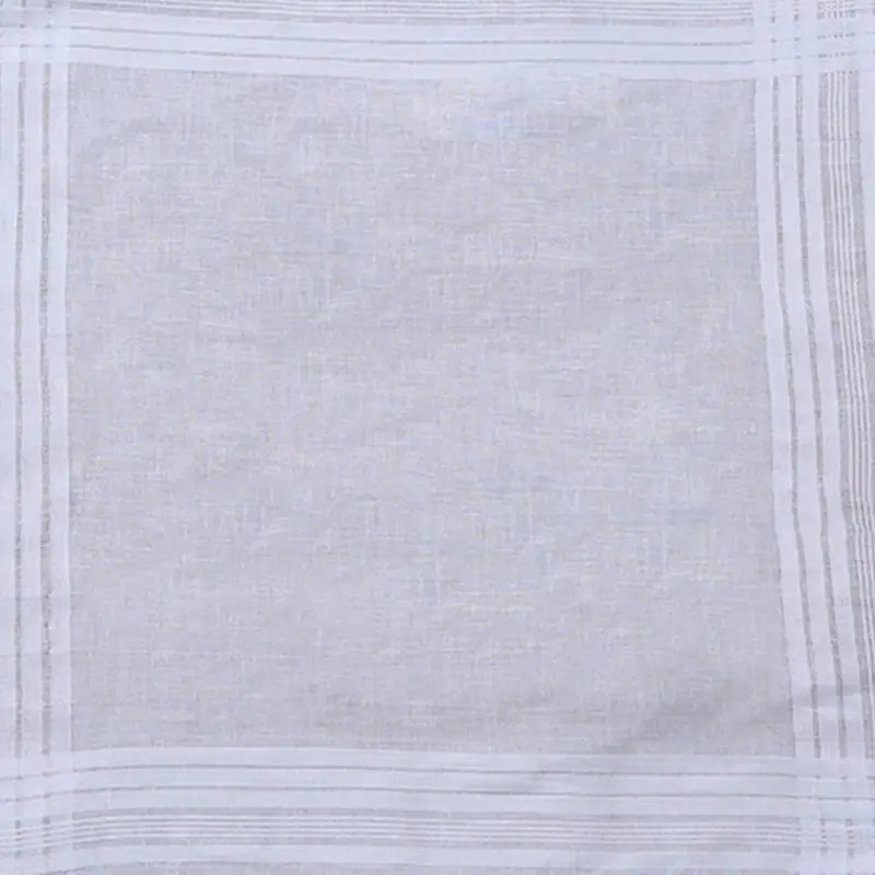 

12Pcs/Set 40x40cm Men Women Cotton Handkerchiefs Pure Hankies Jacquard Striped Pocket Square Towel DIY Painting