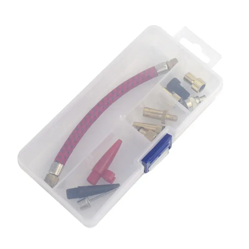 

P82B 11 Pcs Bike Tyre Air Pump Inflator Replacement Extension Hose for Valve