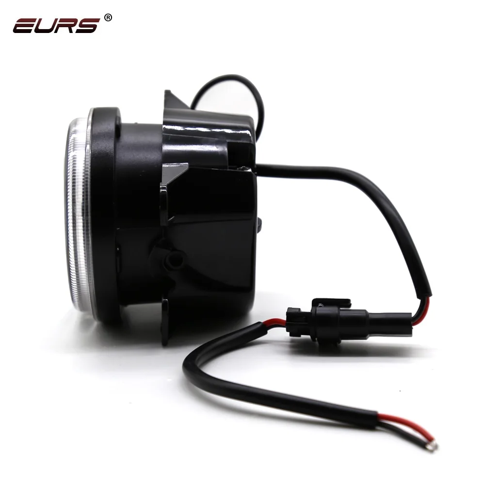 EURS 2 шт. 4 дюйма круглые светодиодные противотуманные фары 30 Вт 6000K RGB гало кольца
