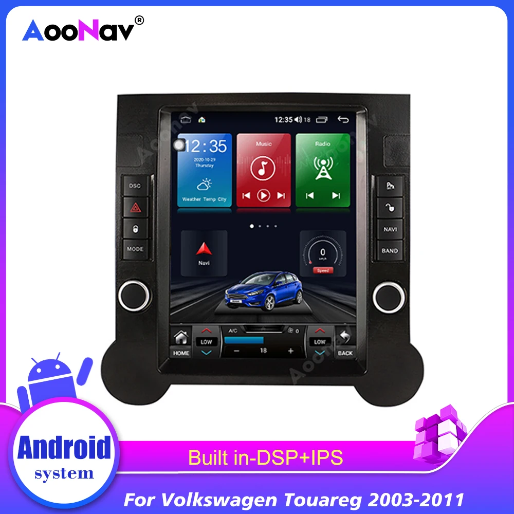 

Автомагнитола для Volkswagen Touareg 2003-2011 Tesla, вертикальный экран, GPS-навигация, автомобильный мультимедийный плеер, тепловой блок