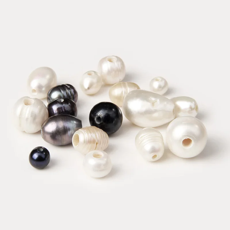 

5PCS/10PCS Freshwater Pearl Big Hole Beads Natural Pearls Loose Beads Charm for Making Necklace DIY Jewelry Accessories 6-14mm