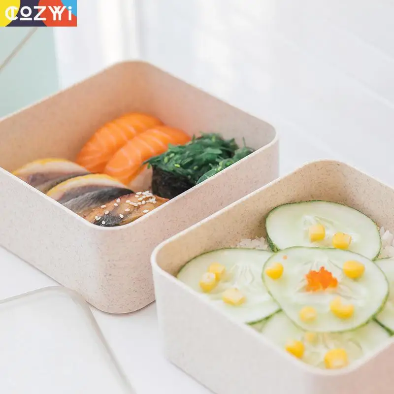 Ланчбокс из пшеничной соломы экологически чистый переработанного материала для