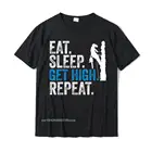 Забавная футболка с надписью Eat Sleep Get High Repeat Arborist Lumberjacks, Подарочная футболка, повседневные хлопковые топы для мальчиков, футболка для фитнеса, облегающие футболки