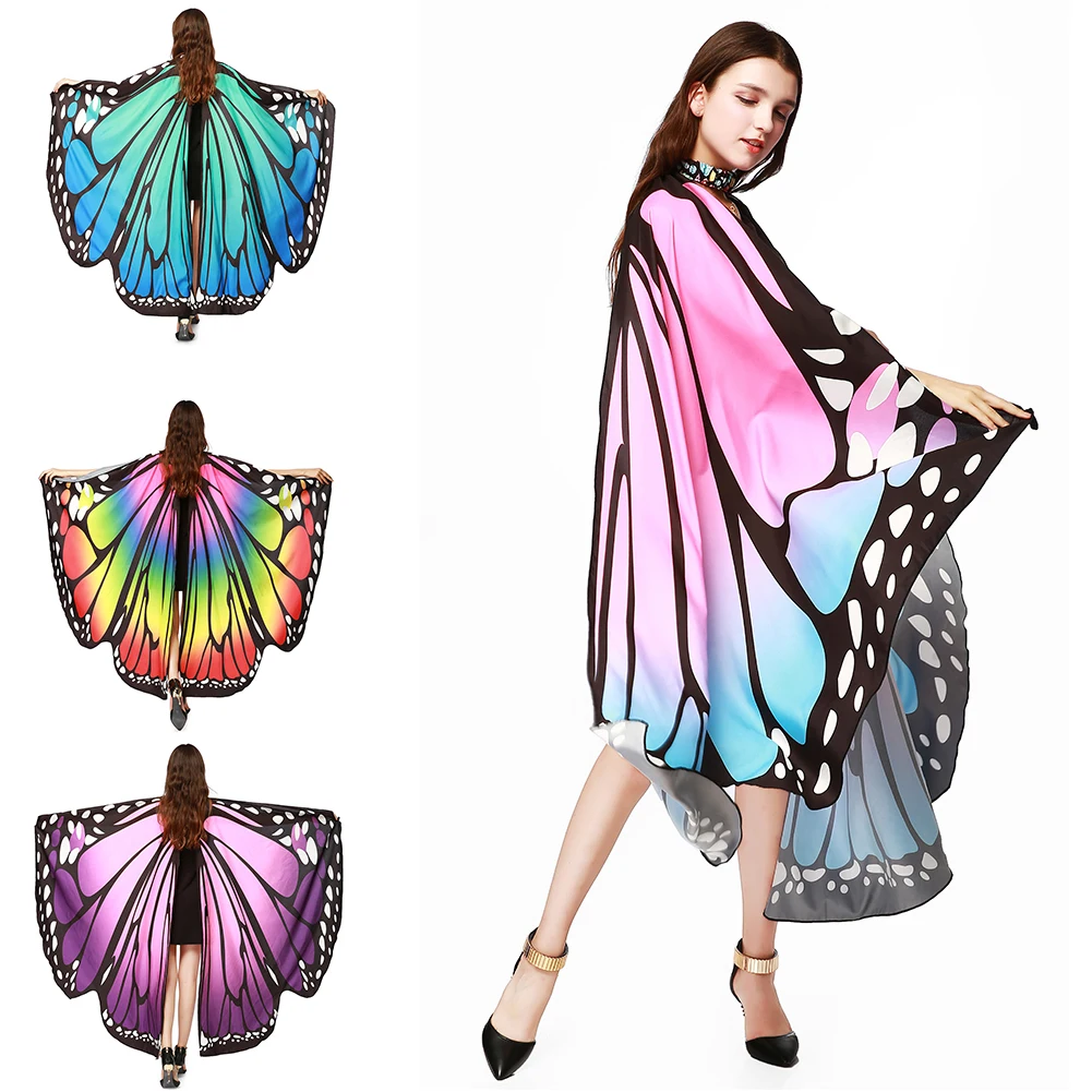 Бабочка крылья пашмины обертывание пончо плащ женский шаль палантин костюм