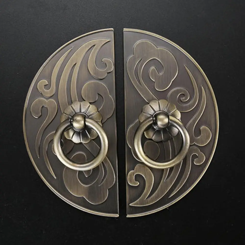 Vintage Chinese Handle Semi-circular Pull-up Wardrobe Door Ming and Qing Style Open Zinc Alloy Antique Single Hole | Обустройство