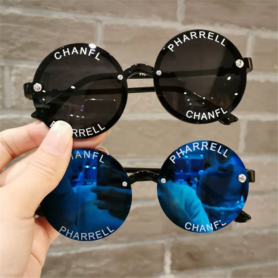 

Kids Outdoor Round Lenses Polarized Sunglasses With Letters Boys Girls Sun Glasses Silicone Safety Glasses Gift For Children