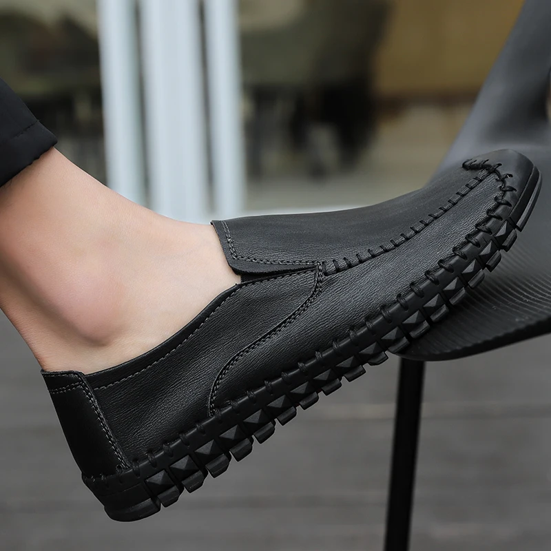 

Men Casual Flat Shoes Mens Shoes Casual Zapatillas Informales Hombre Fashion Sneakers Leather Man Shoe Men Black Men's Male