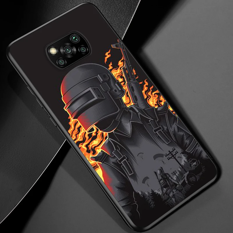 Hot Pubg Game for Xiaomi Poco X3 NFC X2 M3 M2 F2 Pro C3 F1 A2 Lite A1 Mix3 Play Silicone Soft Black Phone Case | Мобильные телефоны
