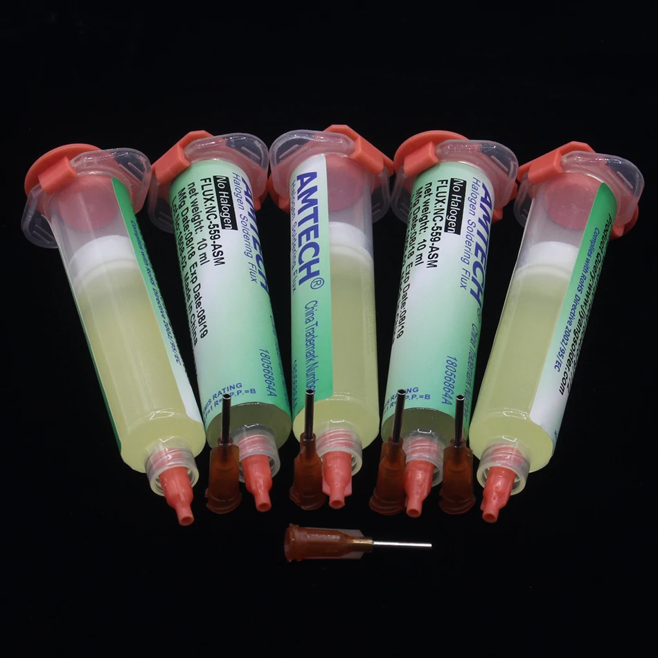 

5Pcs/lot 100% AMTECH NC-559-ASM Solder Flux Cleaning-free low-smoke BGA soldering station commonly used