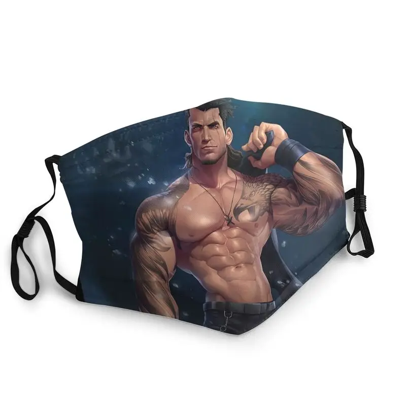 

Cartoon Sexy Muscle Man Gym Strength Body Art Mask Reusable Men Mouth Face Mask Anti Dust Protection Cover Respirator Muffle