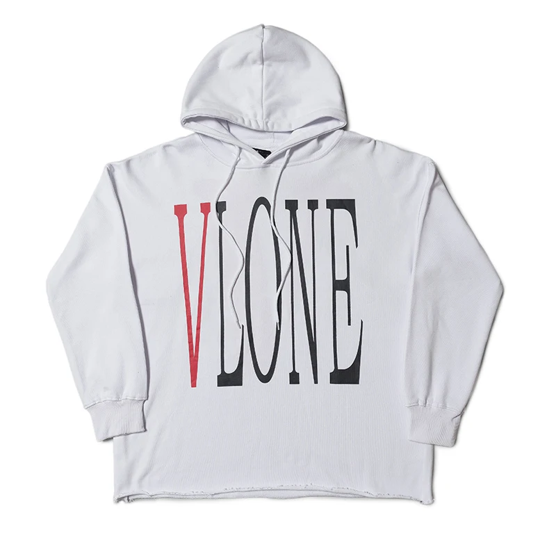 

2021European and American High Street Hip-hop Tide Brand Vlone Classic Red Big V Printing Loose Hooded Pullover Sweater