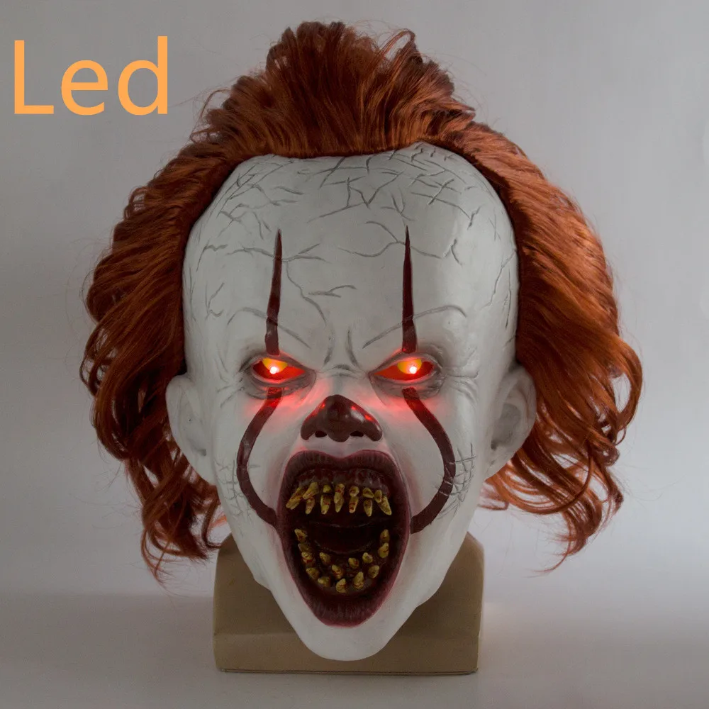 Cosplay Stephen King It Chapter Two Clown Latex Masks светодиодный костюм для косплея вечерние реквизиты