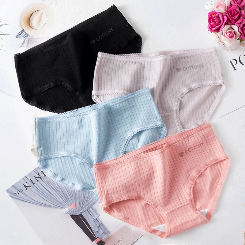 

Women's Underwear Panties Cotton Lace Underpants Medium Waist Briefs Sexy Underpants Seamless Soft Panties Comfortable Intimates