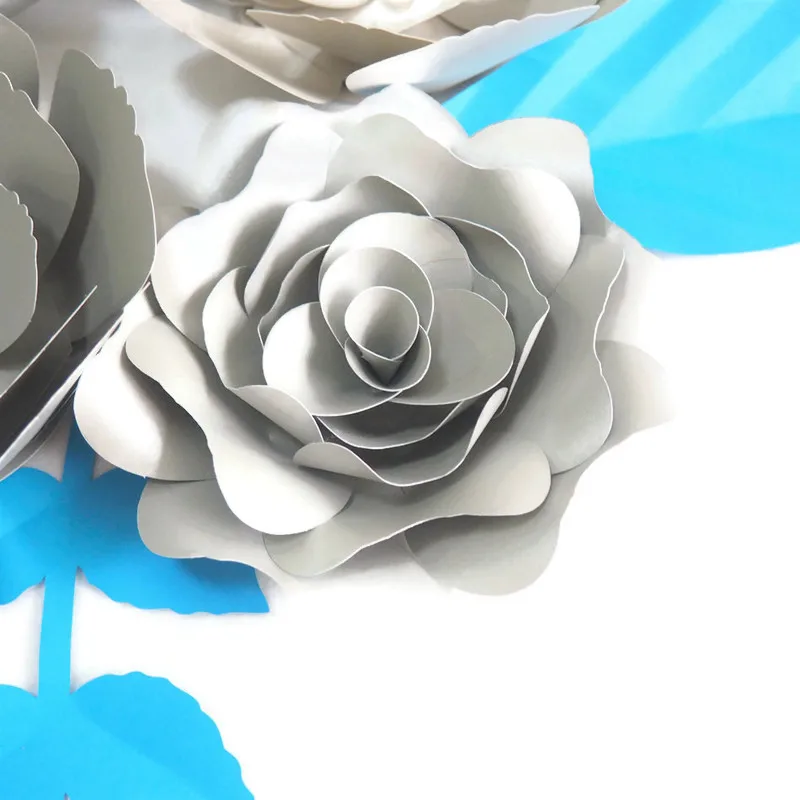 DIY гигантские бумажные цветы искусственные розы фон 4 шт. + оставленных свадебных