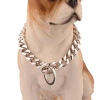 14mm 1430inch pet supplies dog collar pet chain solid heavy cuba link design beautiful sturdy and durable wholesale retail