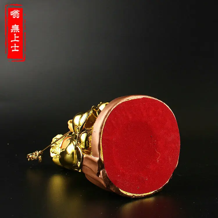 Chinese Resin Gild Buddhism Ksitigarbha Boddhisattva Budhha Hold Crosier Statue | Дом и сад