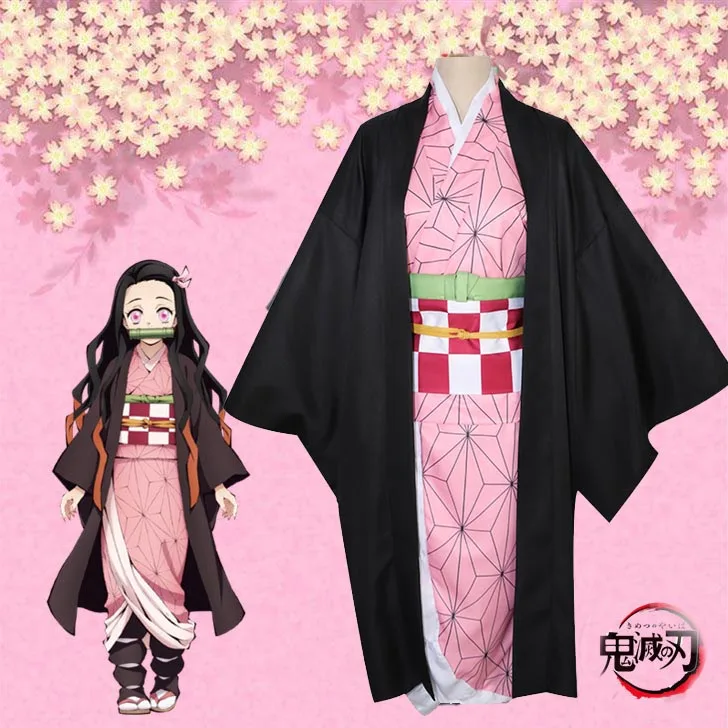 Аниме Демон Истребительница камадо Nezuko Костюмы для косплея Kimetsu без Yaiba Для