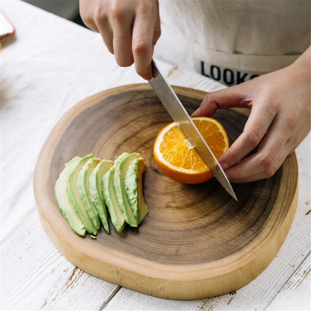 

Acacia Irregular Wood Chopping Blocks Wooden Cutting Boards Bread Fruit Serving Tray Dinner Plate Coffee Coaster Food Pot Holder