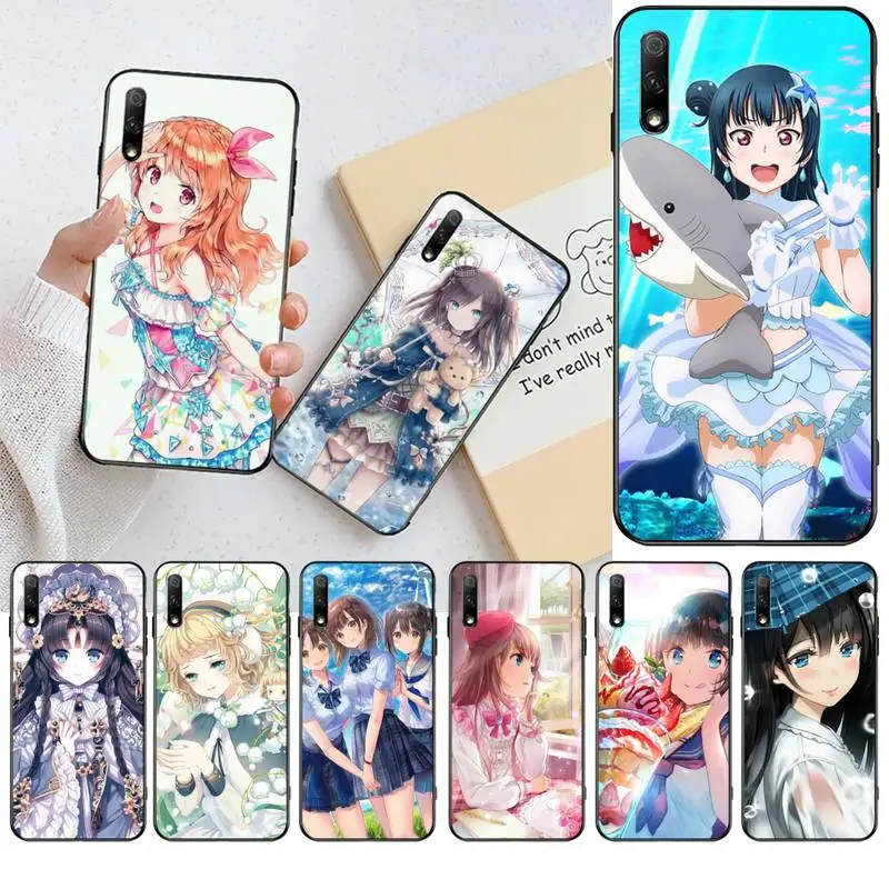 HPCHCJHM мягкий черный чехол для телефона с японским аниме Love Live Huawei Honor 20 10 9 8 8x 8c 9x 7c 7a