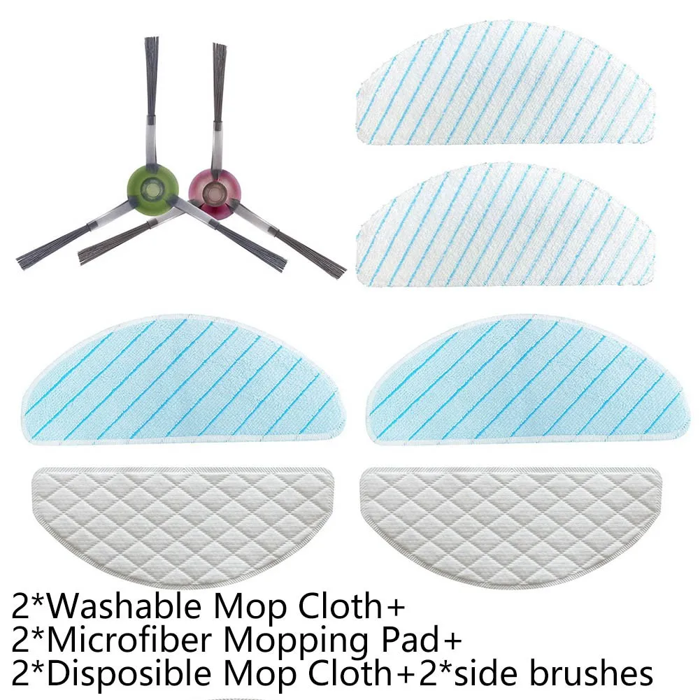 

Mop Cloths Side Brush Kit For ECOVACS Deebot T9 AIVI T9 PRO Parts Robot Vacuum Cleaner With Side Brush Mop Cloths