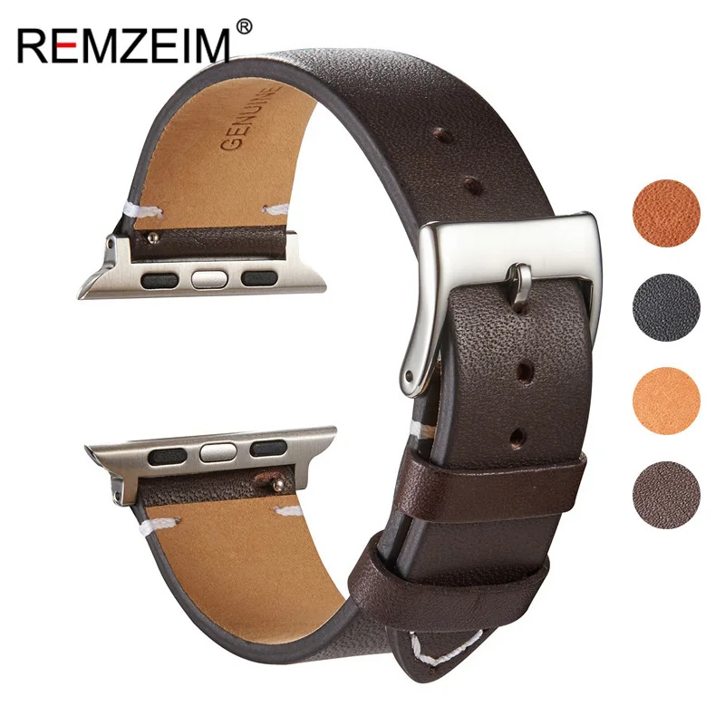 

High quality Leather Watch Band for iWatch 40mm 44mm Sports Strap Band for Apple watch 42mm 38mm Series 2 3 4 5 6 SE Accessories