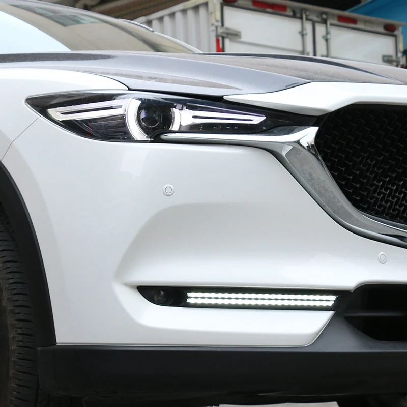 Светодиодный Габаритные огни для Mazda CX-5 CX5 CX8 CX-8 drl Противотуманные фары 12V ABS DRL лампы дальнего света с указателями поворота