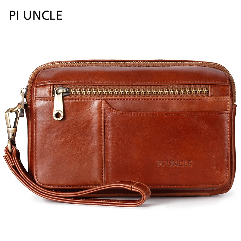 PI UNCLE 2019 новый мужской клатч из натуральной кожи ручная сумка Мужской Длинный
