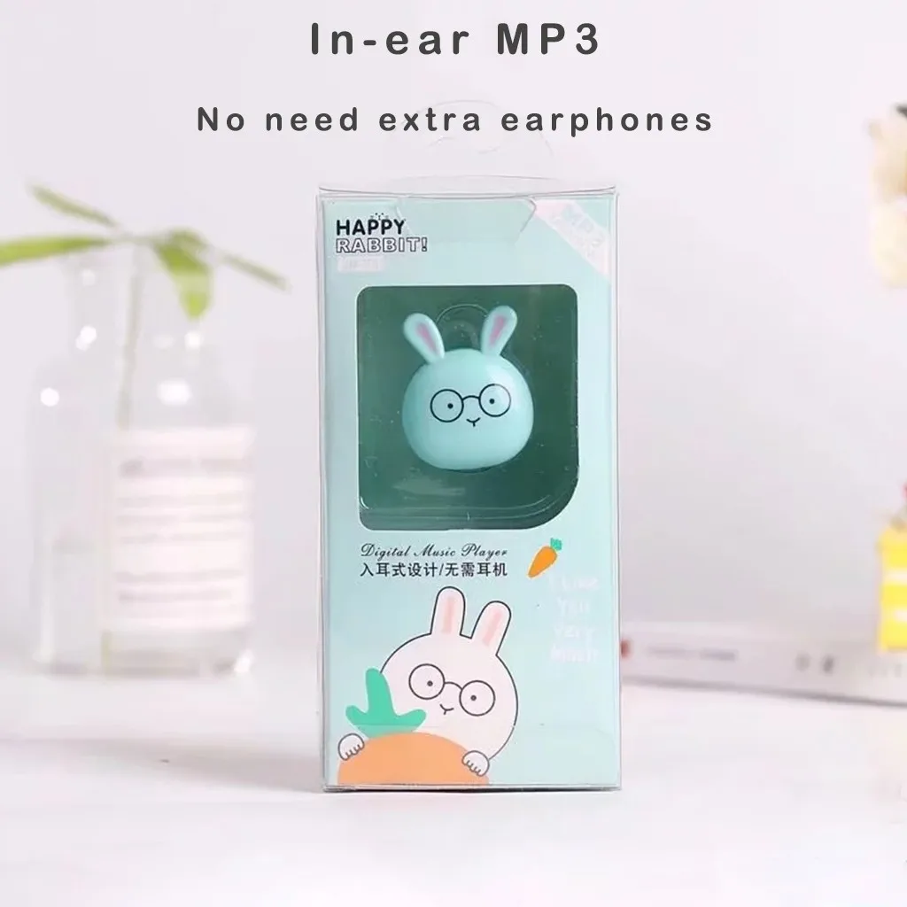 Мини наушники в форме милого мультяшного кролика MP3 плеер с поддержкой tf карты