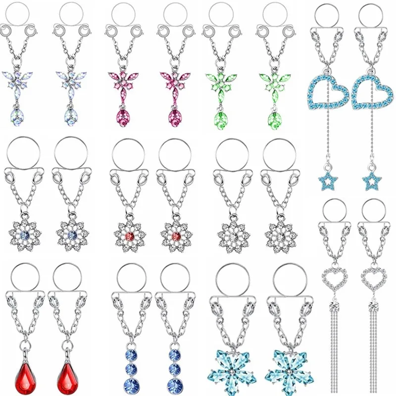 

1Pair Heart Stainless Steel Fake Nipple Piercing Ring Crown Non Piercing Fake Nipple Shield Prendedor De Mamilos Sexy Jewelry