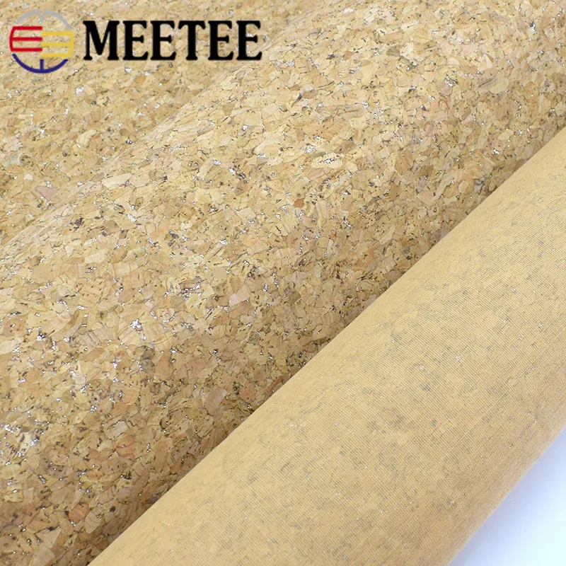 Meetee 90x140 см 0 5 мм Натуральная пробковая кожа ткань с текстурой дерева мягкий
