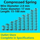 Компрессионная пружина, пружина для отслеживания, пружина для точечных товаров, диаметр линии 2,0 мм, внешний диаметр 17 мм, длина 60 мм-100 мм