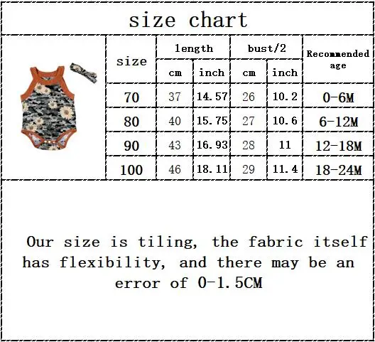 

Infant Baby Girls Sleeveless Camouflage Sunflower Bodysuits Patchwork Outwear Toddler Newborn Kids Clothes Sets 2pcs 0-24M